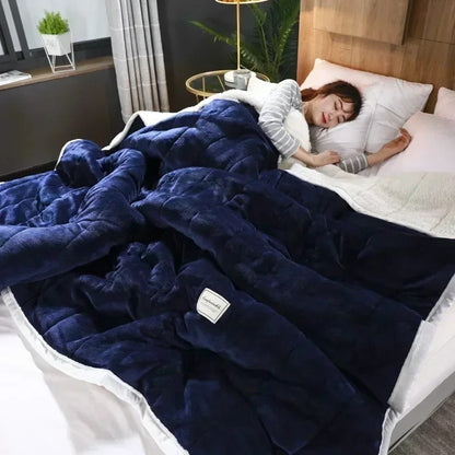 Warm flannel coral fleece blanket for autumn & winter – CozyBlanket