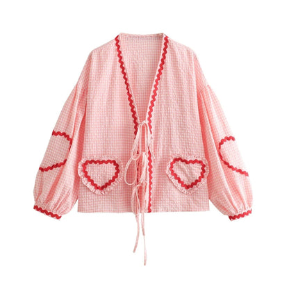 Autumn women's top with a relaxed fit – Pia