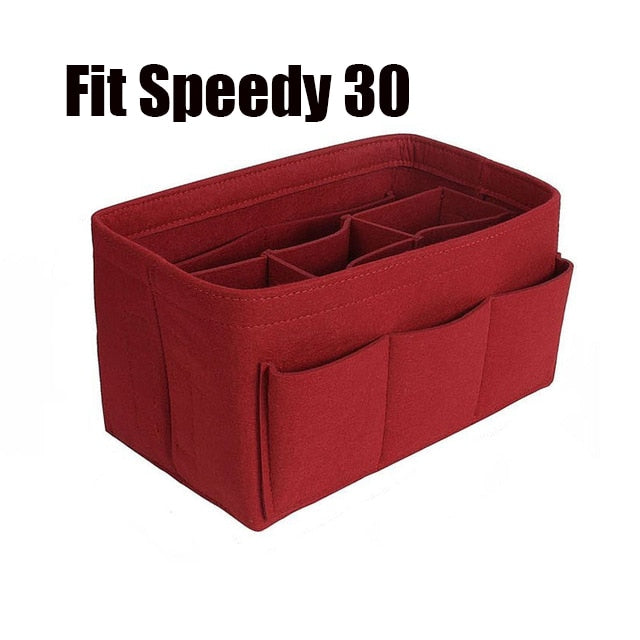 Felt handbag and make-up organiser insert – Buy 1, get 1 FREE multi-pocket storage