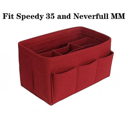 Felt handbag and make-up organiser insert – Buy 1, get 1 FREE multi-pocket storage