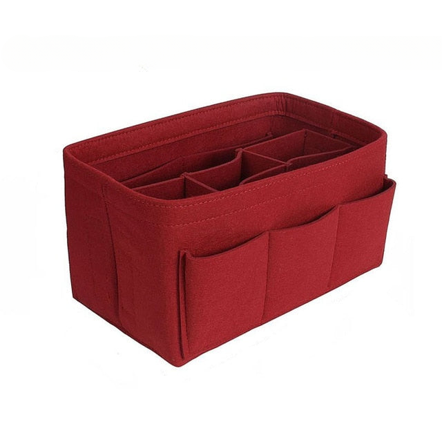 Felt handbag and make-up organiser insert – Buy 1, get 1 FREE multi-pocket storage