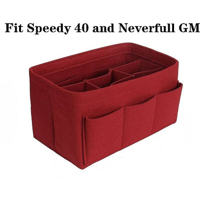 Felt handbag and make-up organiser insert – Buy 1, get 1 FREE multi-pocket storage