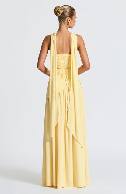 Strapless Formal Maxi Dress with Pleated Skirt & Thigh Slit 4