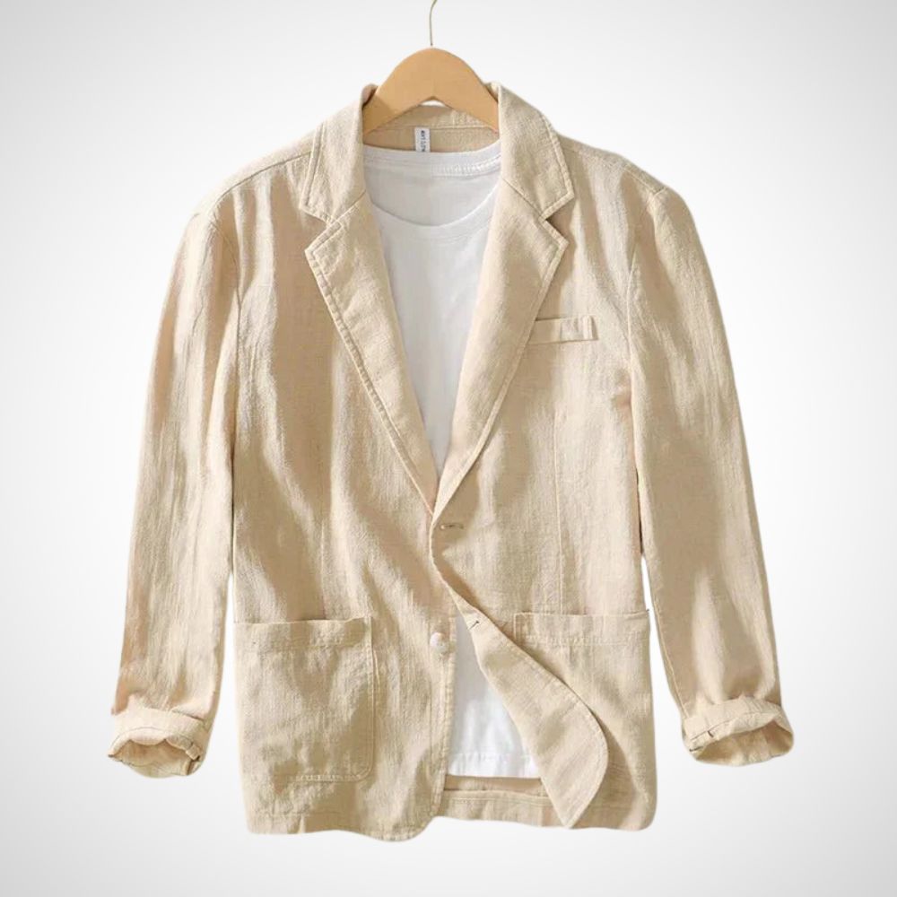 Lightweight men's linen blazer in a cotton blend – Julian Autumn Edition