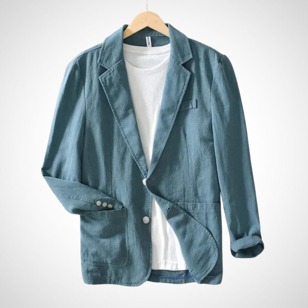 Lightweight men's linen blazer in a cotton blend – Julian Autumn Edition