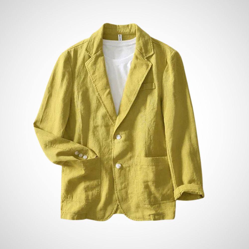 Lightweight men's linen blazer in a cotton blend – Julian Autumn Edition