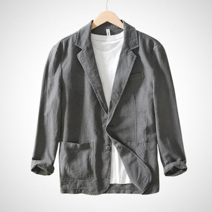 Lightweight men's linen blazer in a cotton blend – Julian Autumn Edition