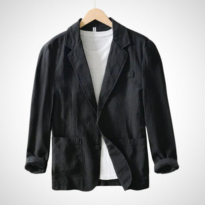 Lightweight men's linen blazer in a cotton blend – Julian Autumn Edition