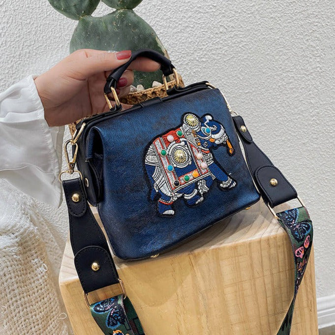 Embroidered Mandala Crossbody Bag – Lightweight, Versatile Boho Design