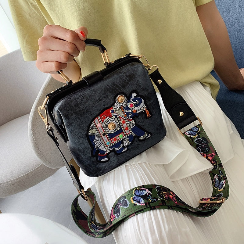 Embroidered Mandala Crossbody Bag – Lightweight, Versatile Boho Design