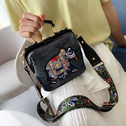 Embroidered Mandala Crossbody Bag – Lightweight, Versatile Boho Design