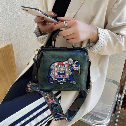 Embroidered Mandala Crossbody Bag – Lightweight, Versatile Boho Design