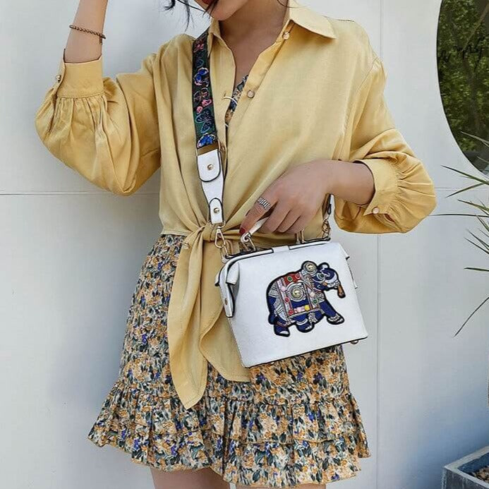 Embroidered Mandala Crossbody Bag – Lightweight, Versatile Boho Design