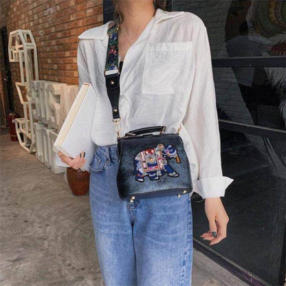 Embroidered Mandala Crossbody Bag – Lightweight, Versatile Boho Design