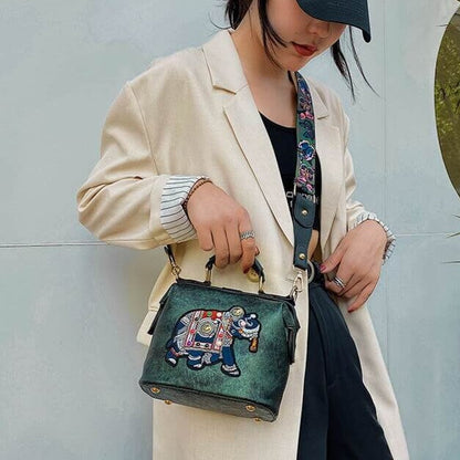 Embroidered Mandala Crossbody Bag – Lightweight, Versatile Boho Design