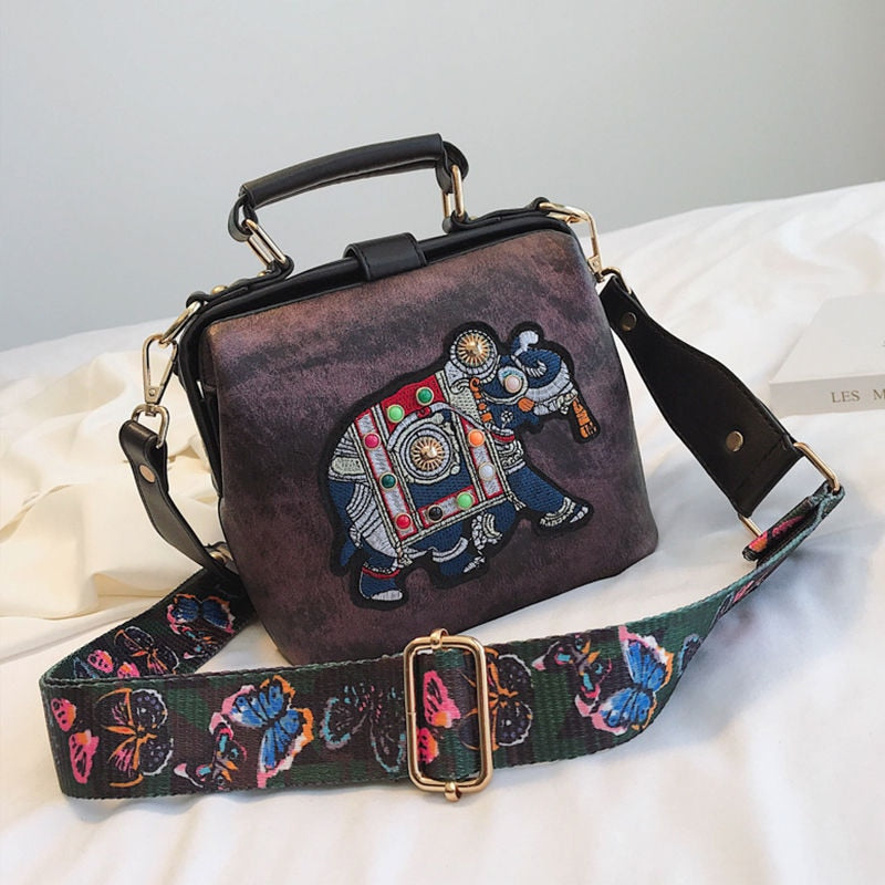 Embroidered Mandala Crossbody Bag – Lightweight, Versatile Boho Design