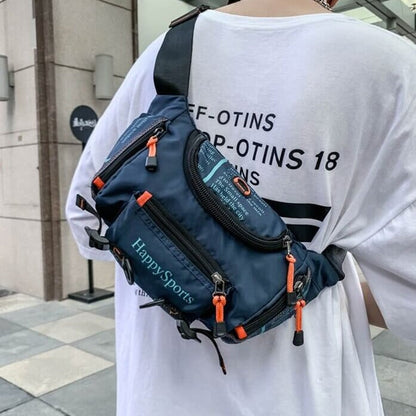Waterproof men's waist and shoulder bag – multifunctional travel and outdoor bag
