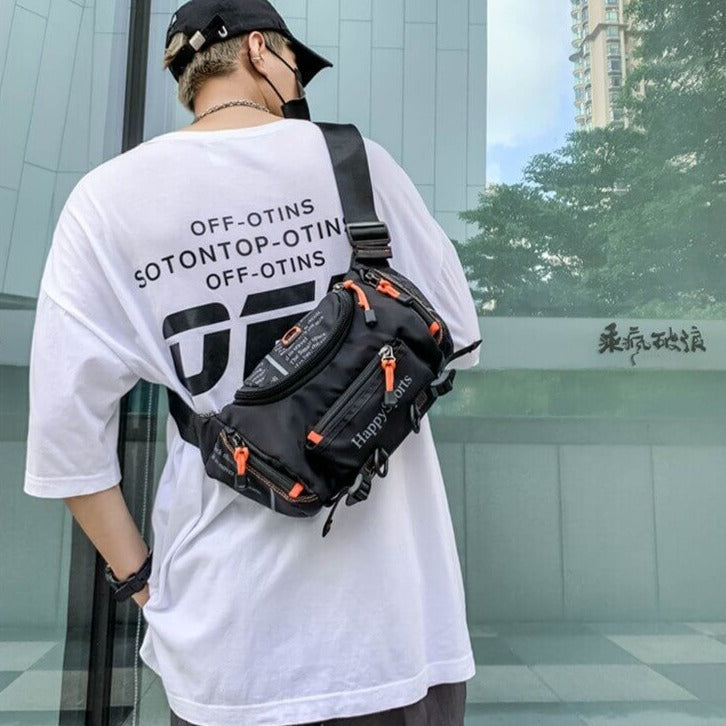 Waterproof men's waist and shoulder bag – multifunctional travel and outdoor bag