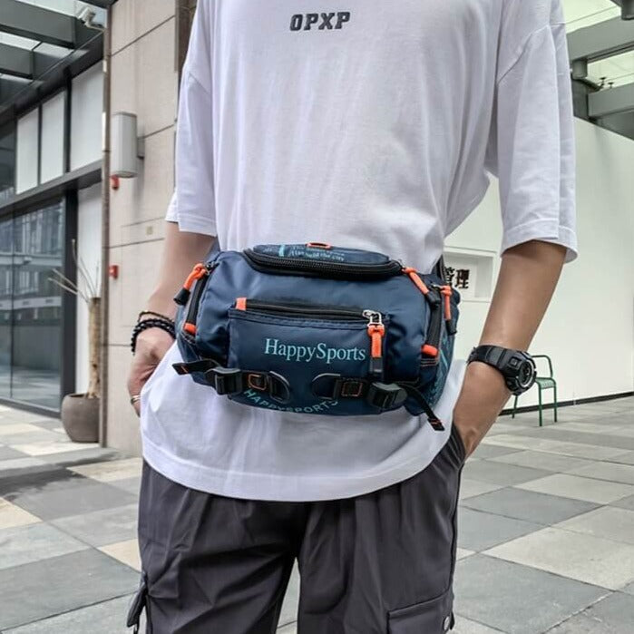 Waterproof men's waist and shoulder bag – multifunctional travel and outdoor bag