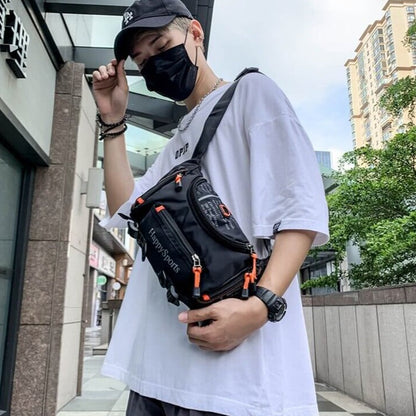 Waterproof men's waist and shoulder bag – multifunctional travel and outdoor bag