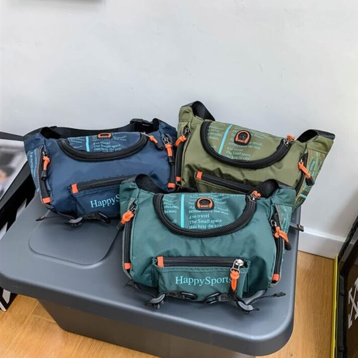 Waterproof men's waist and shoulder bag – multifunctional travel and outdoor bag