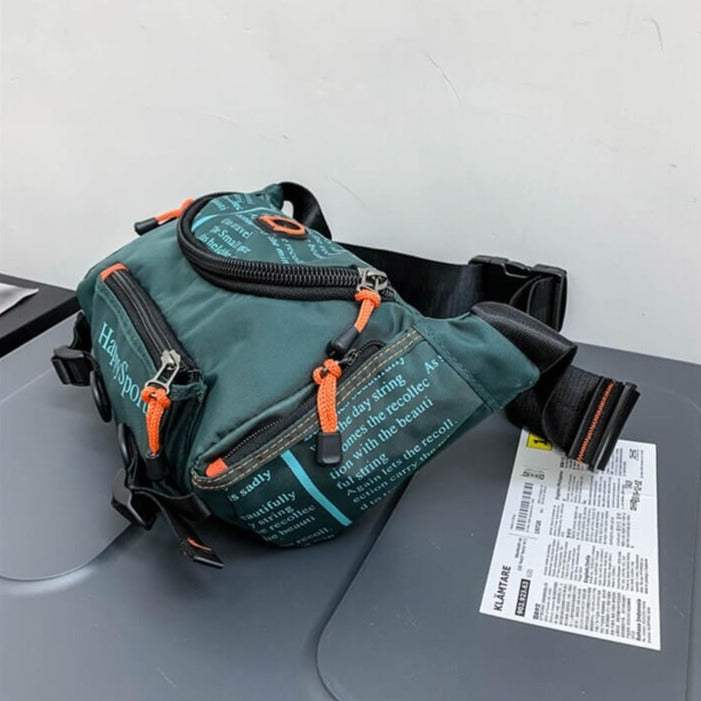 Waterproof men's waist and shoulder bag – multifunctional travel and outdoor bag