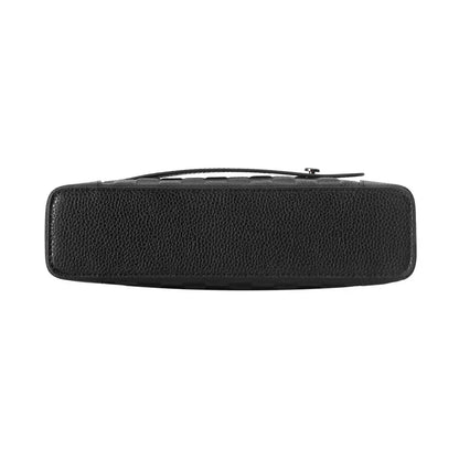 Men's leather handbag with fingerprint lock – anti-theft clutch & wallet