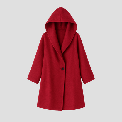 Women's wool coat with hood – Arvella
