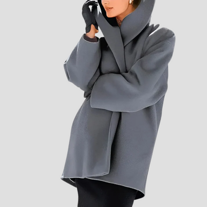 Women's wool coat with hood – Arvella