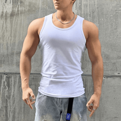 Sleeveless men's fitness T-shirt made from breathable material – Nico