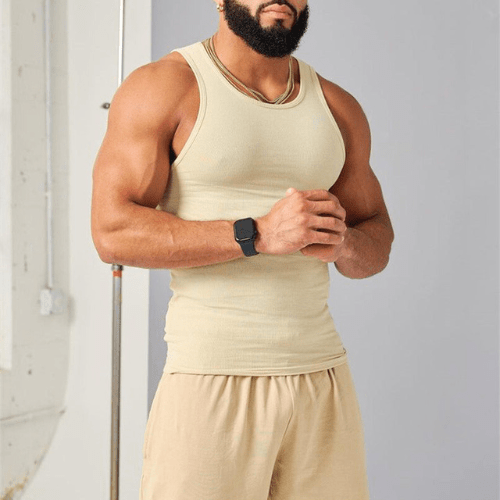 Sleeveless men's fitness T-shirt made from breathable material – Nico