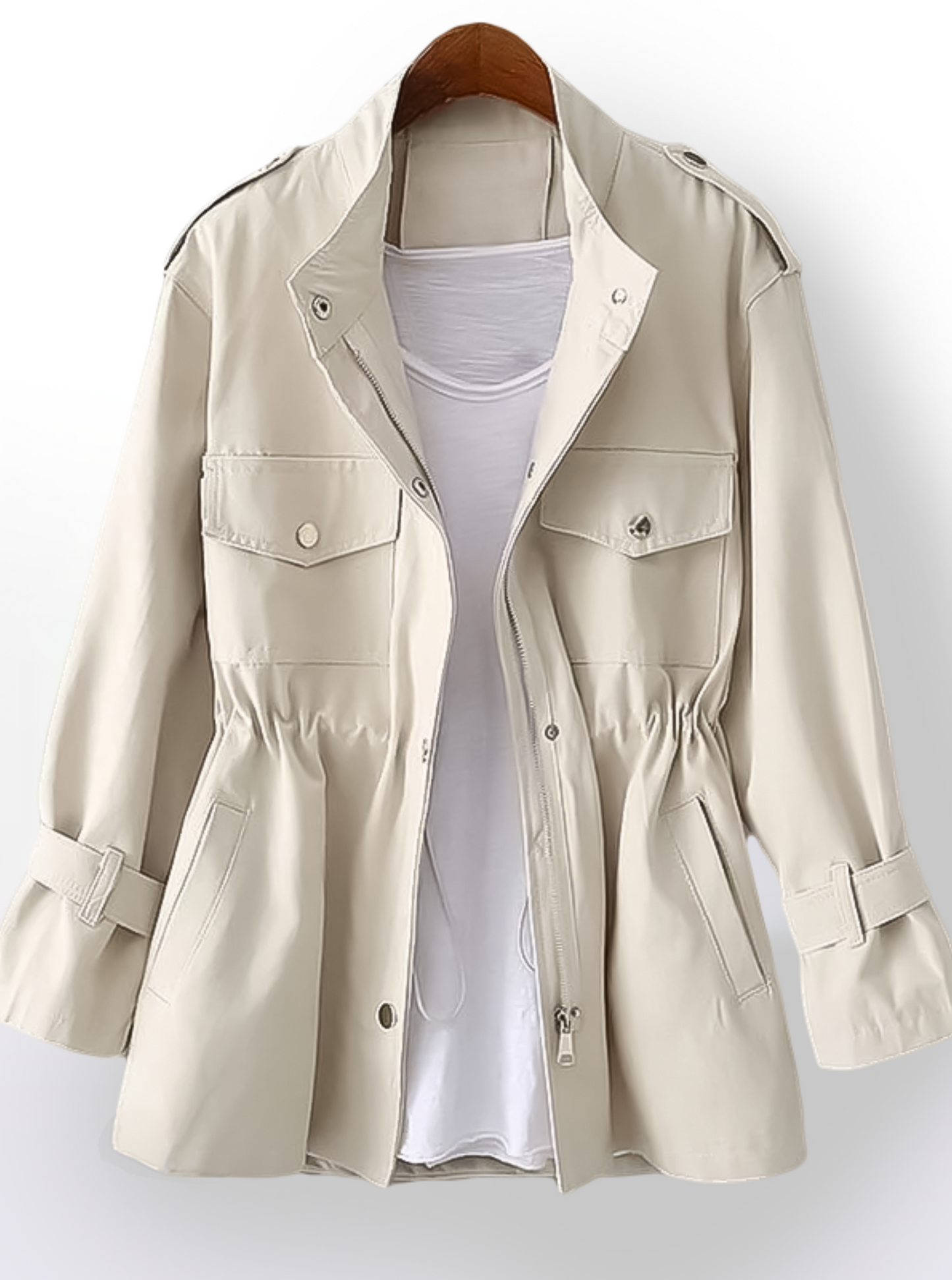 Ladies' Cargo Trench Coat for Autumn – Patricia