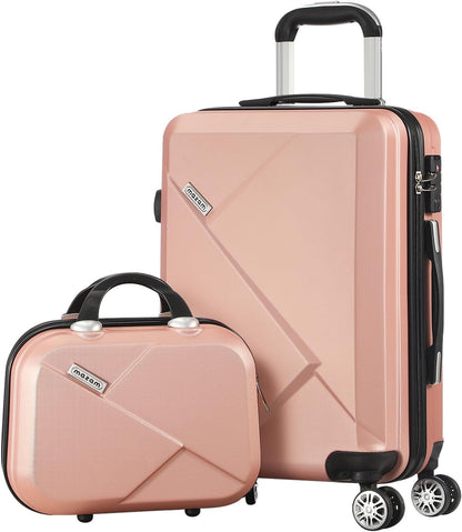 3-piece hard-shell spinner luggage set with TSA lock and organised interior