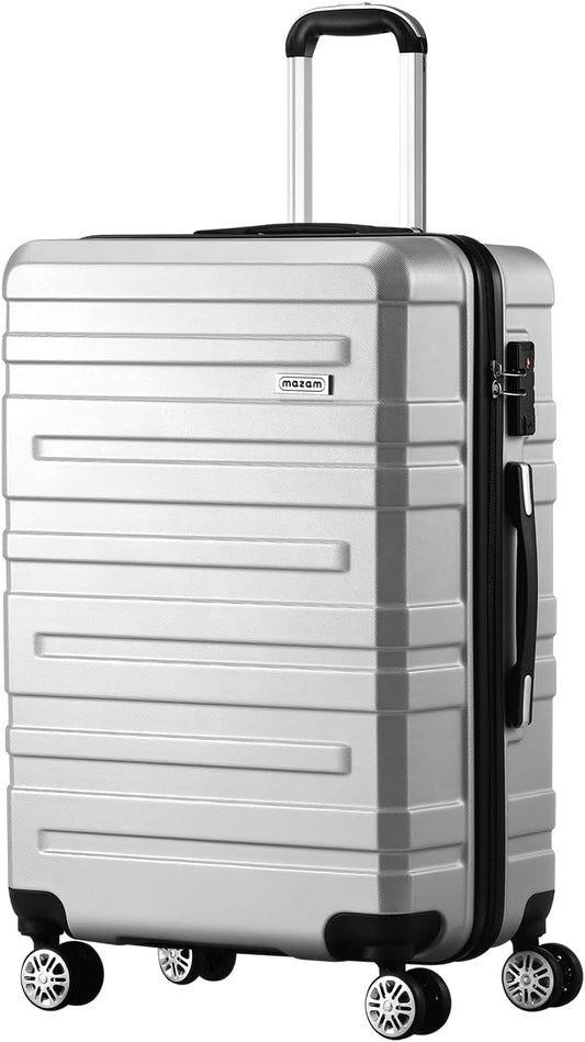 3-piece hard-shell spinner luggage set with TSA lock and organised interior