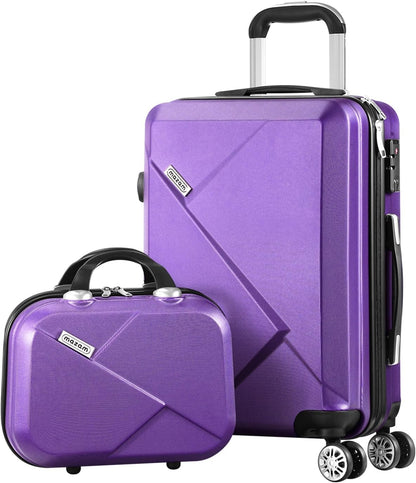 3-piece hard-shell spinner luggage set with TSA lock and organised interior