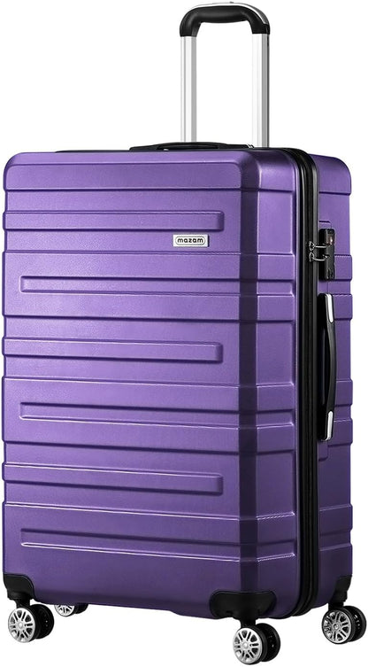 3-piece hard-shell spinner luggage set with TSA lock and organised interior