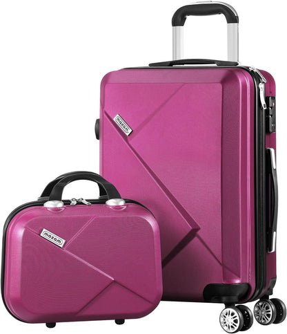 3-piece hard-shell spinner luggage set with TSA lock and organised interior