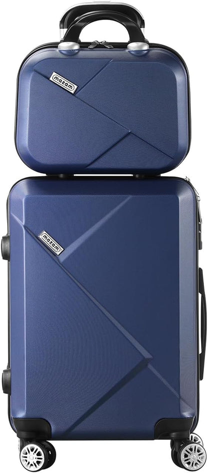 3-piece hard-shell spinner luggage set with TSA lock and organised interior