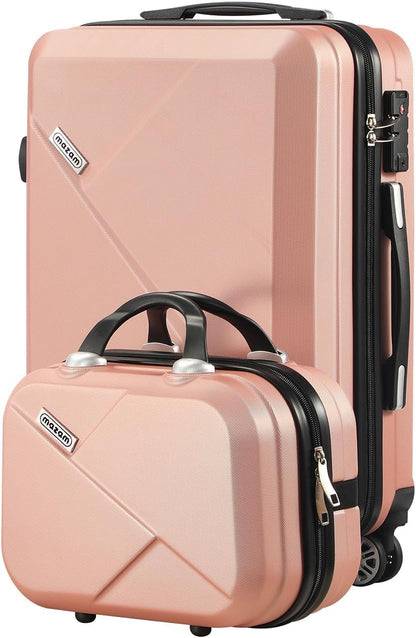 3-piece hard-shell spinner luggage set with TSA lock and organised interior