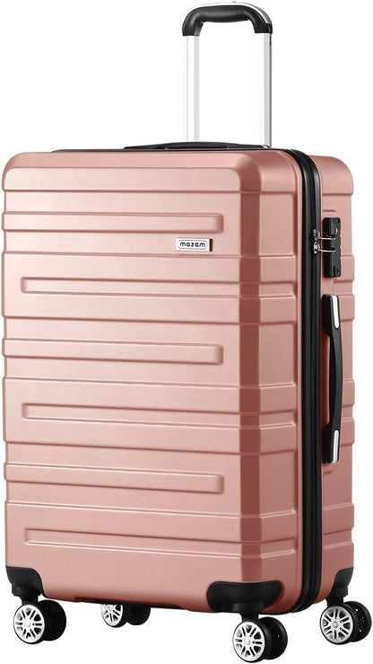 3-piece hard-shell spinner luggage set with TSA lock and organised interior