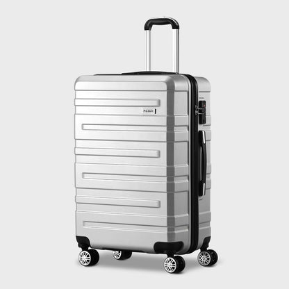 3-piece hard-shell spinner luggage set with TSA lock and organised interior