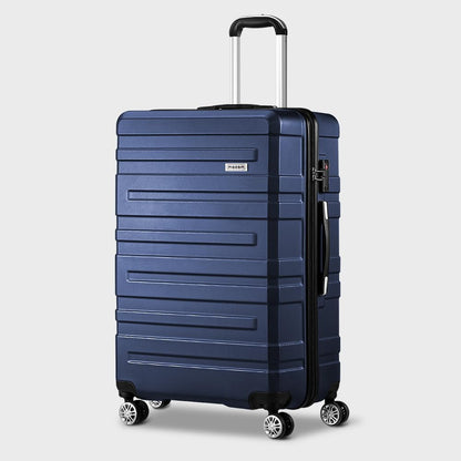 3-piece hard-shell spinner luggage set with TSA lock and organised interior