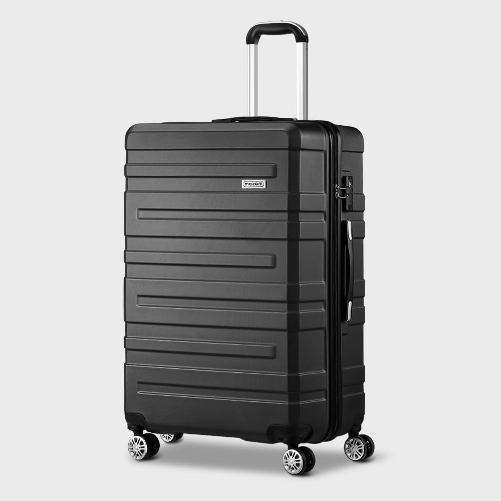 3-piece hard-shell spinner luggage set with TSA lock and organised interior
