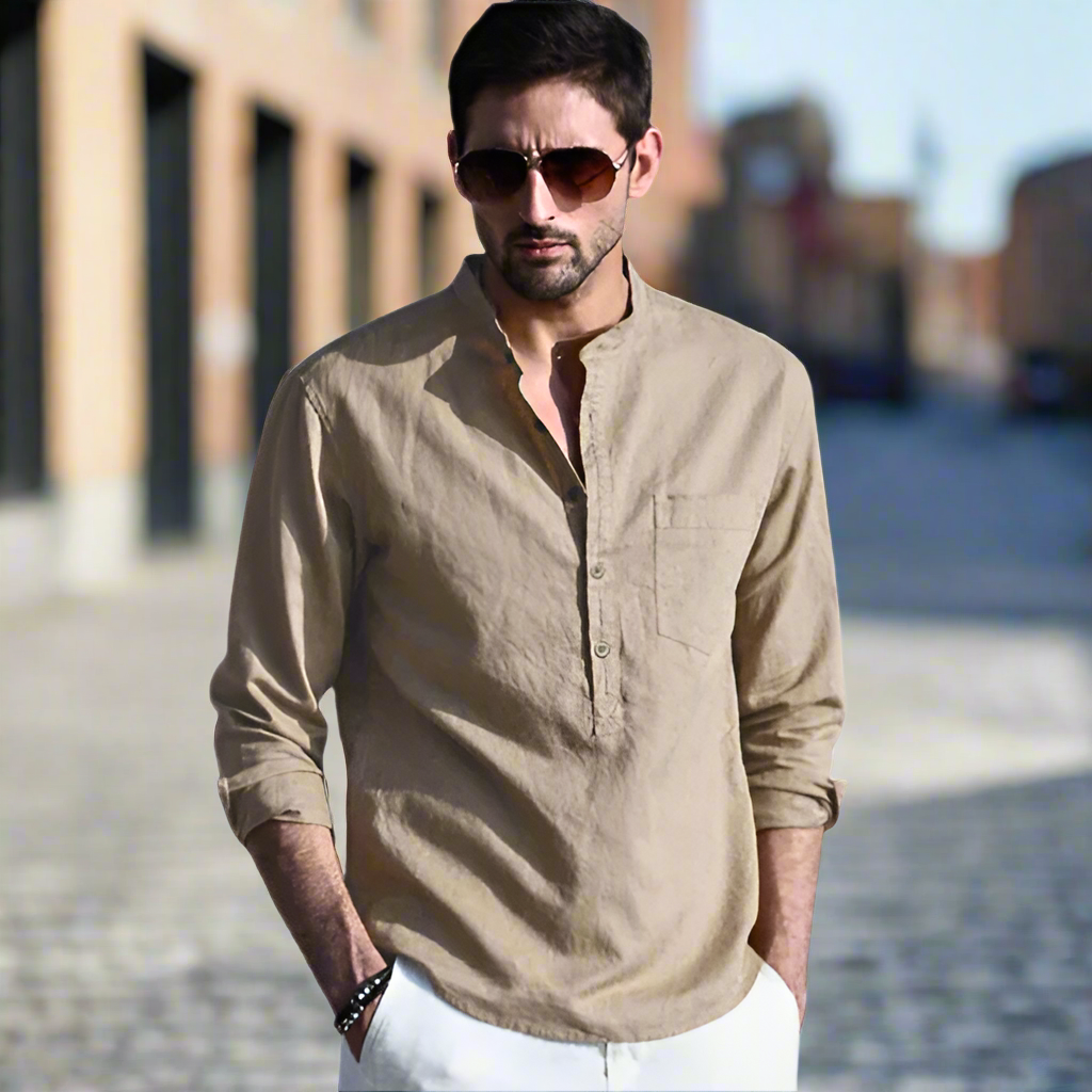 Men's autumn linen shirt – Thiago