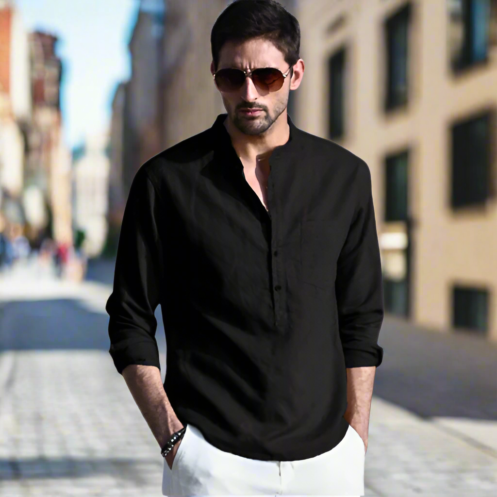 Men's autumn linen shirt – Thiago