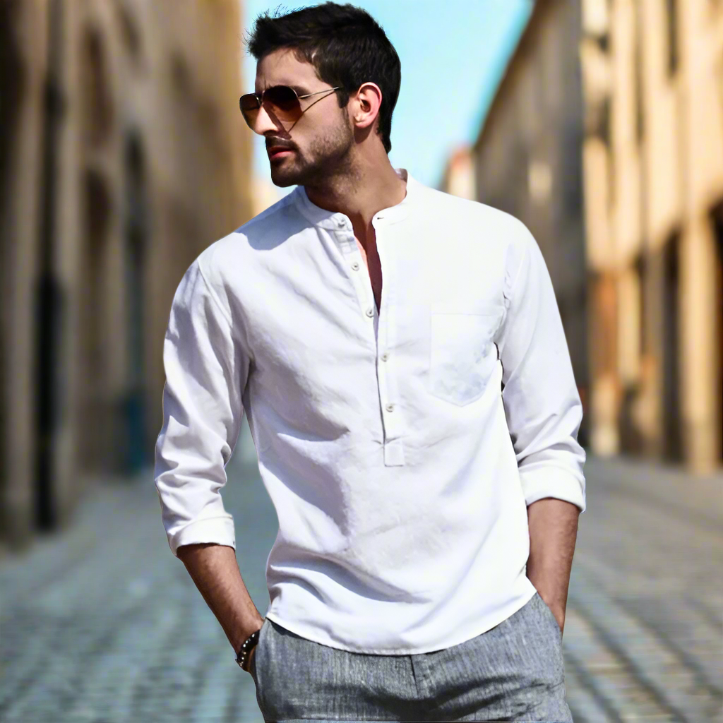 Men's autumn linen shirt – Thiago
