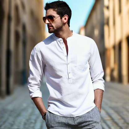 Men's autumn linen shirt – Thiago