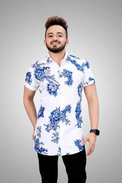 Floral short-sleeved summer shirt for men – Fabrizio