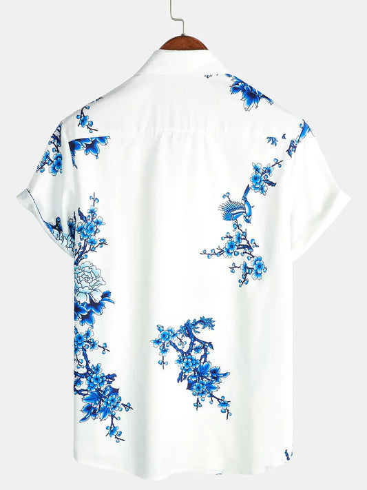 Floral short-sleeved summer shirt for men – Fabrizio