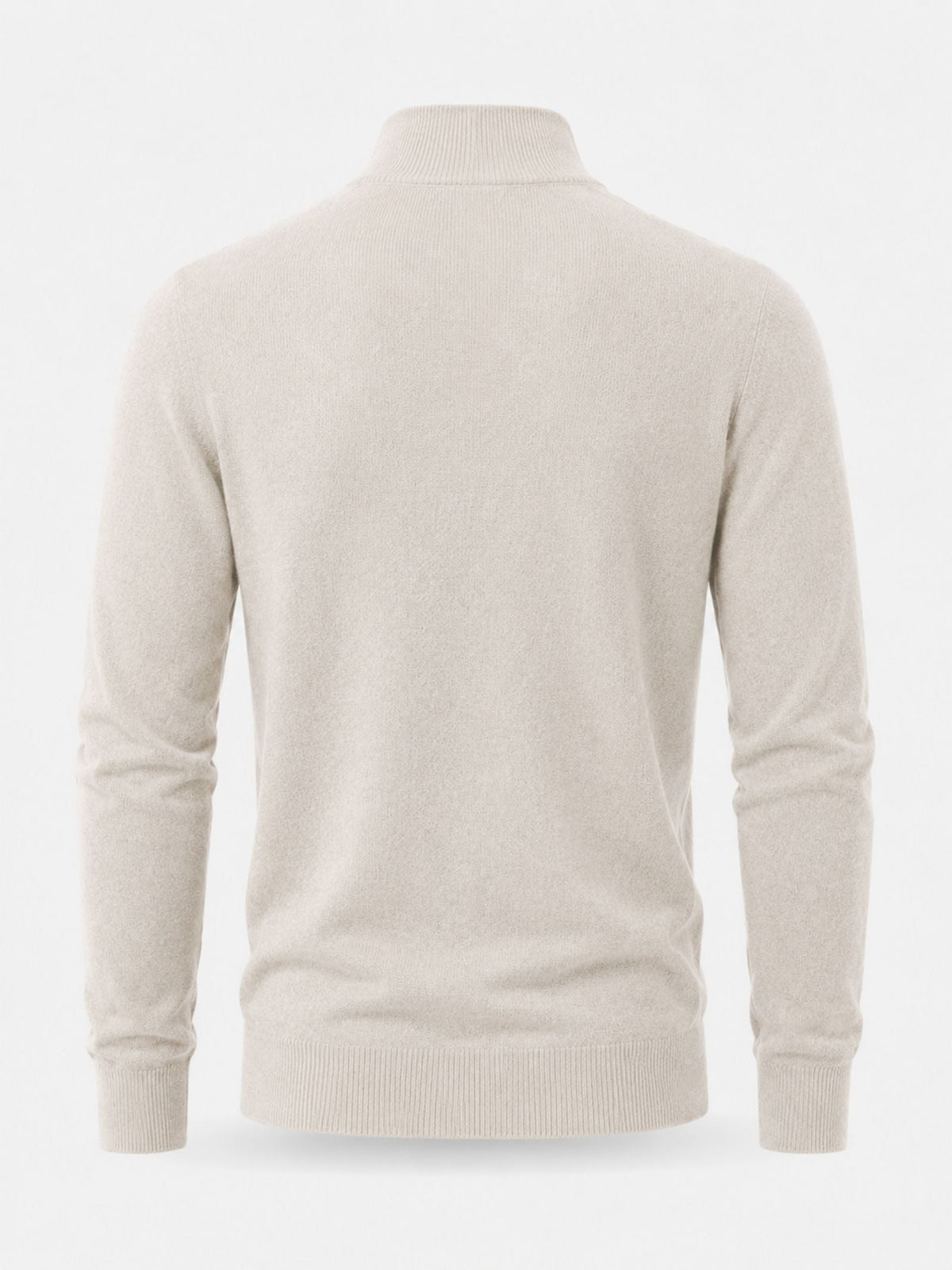 Men's Merino Wool Sweater with V-Neck and Zip Detail 13